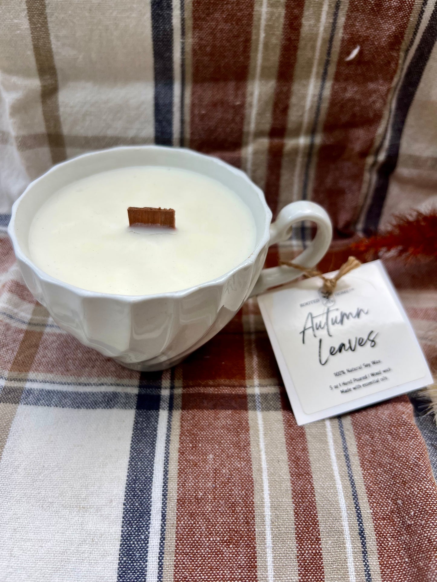 Fall Candle - White Mug