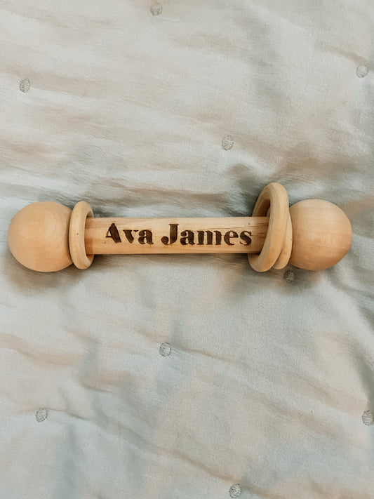 PERSONALIZED BABY RATTLE