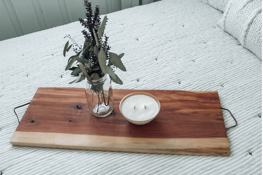 LIVE EDGE CEDARWOOD SERVING TRAY