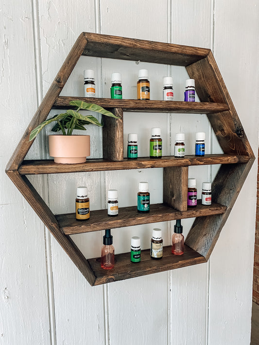 HEXAGON/HONEYCOMB ESSENTIAL OIL SHELVES